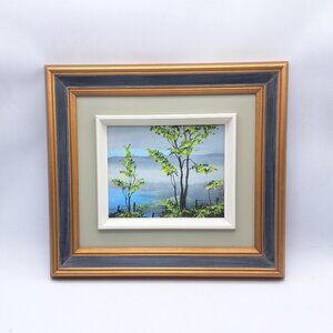 Painting Pres Des Hautes-Rives By Claude Genest With Certificate